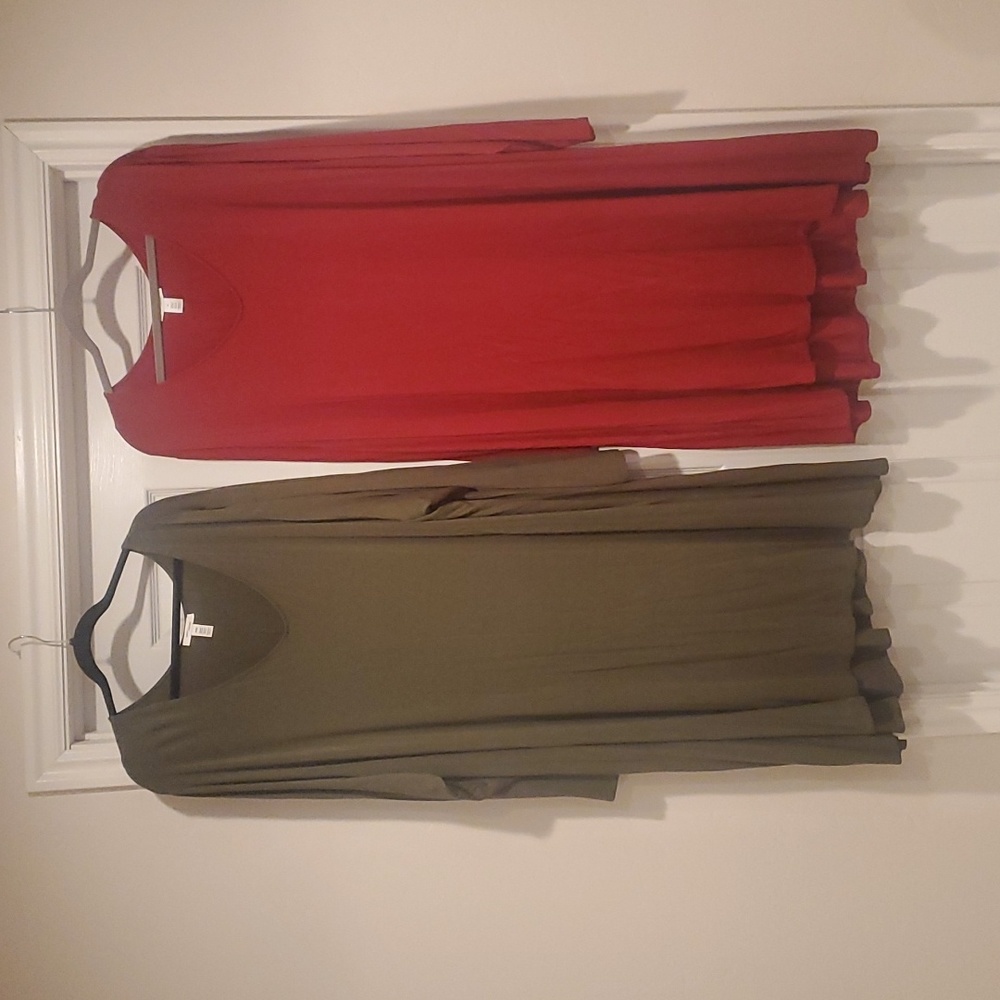 2 plus size basic dresses